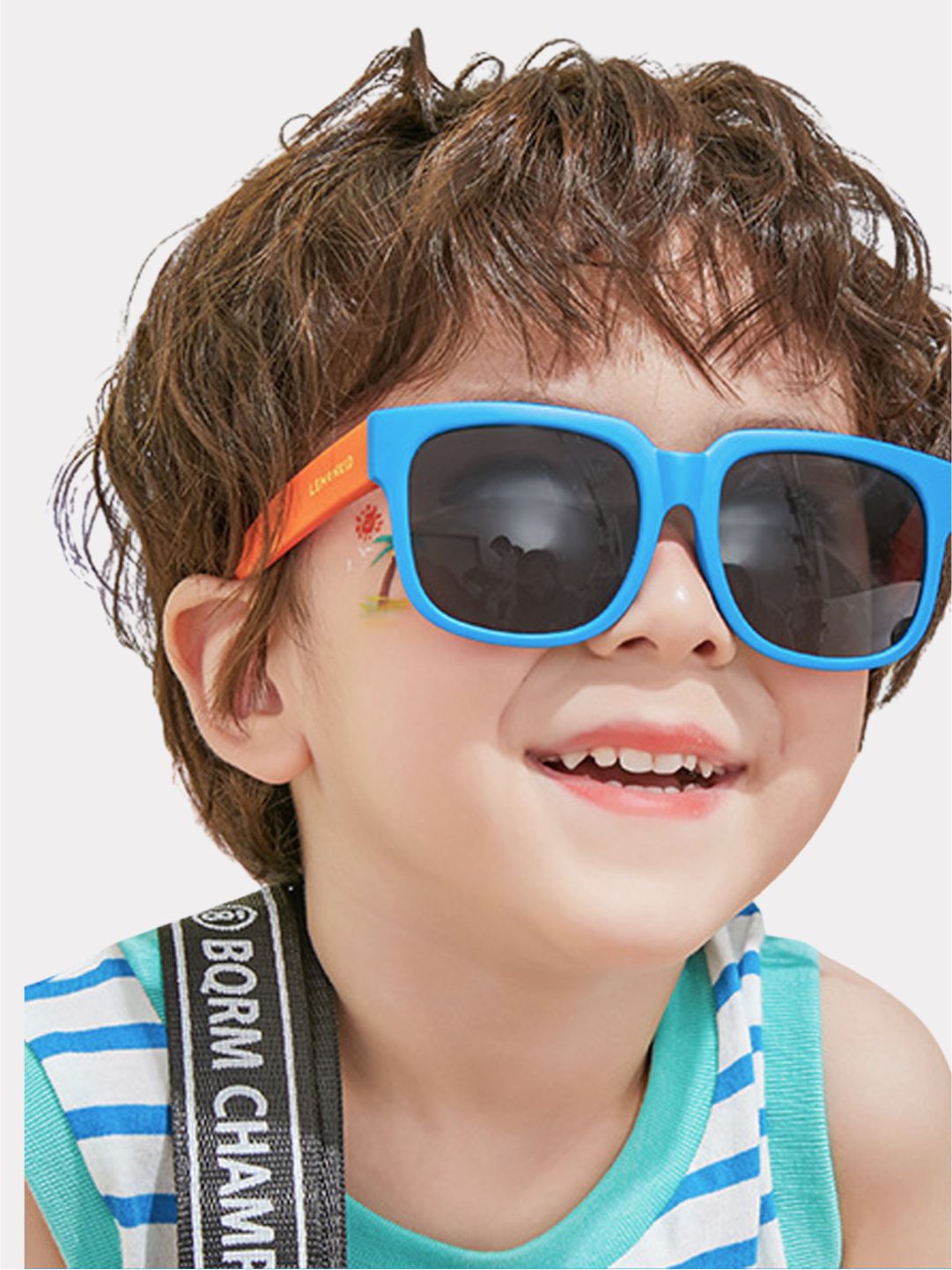 Little Surprise Box 3Fold Square Anti Ultraviolet Unisex Sunglasses for Toddlers with Pouch Hardcase Storage