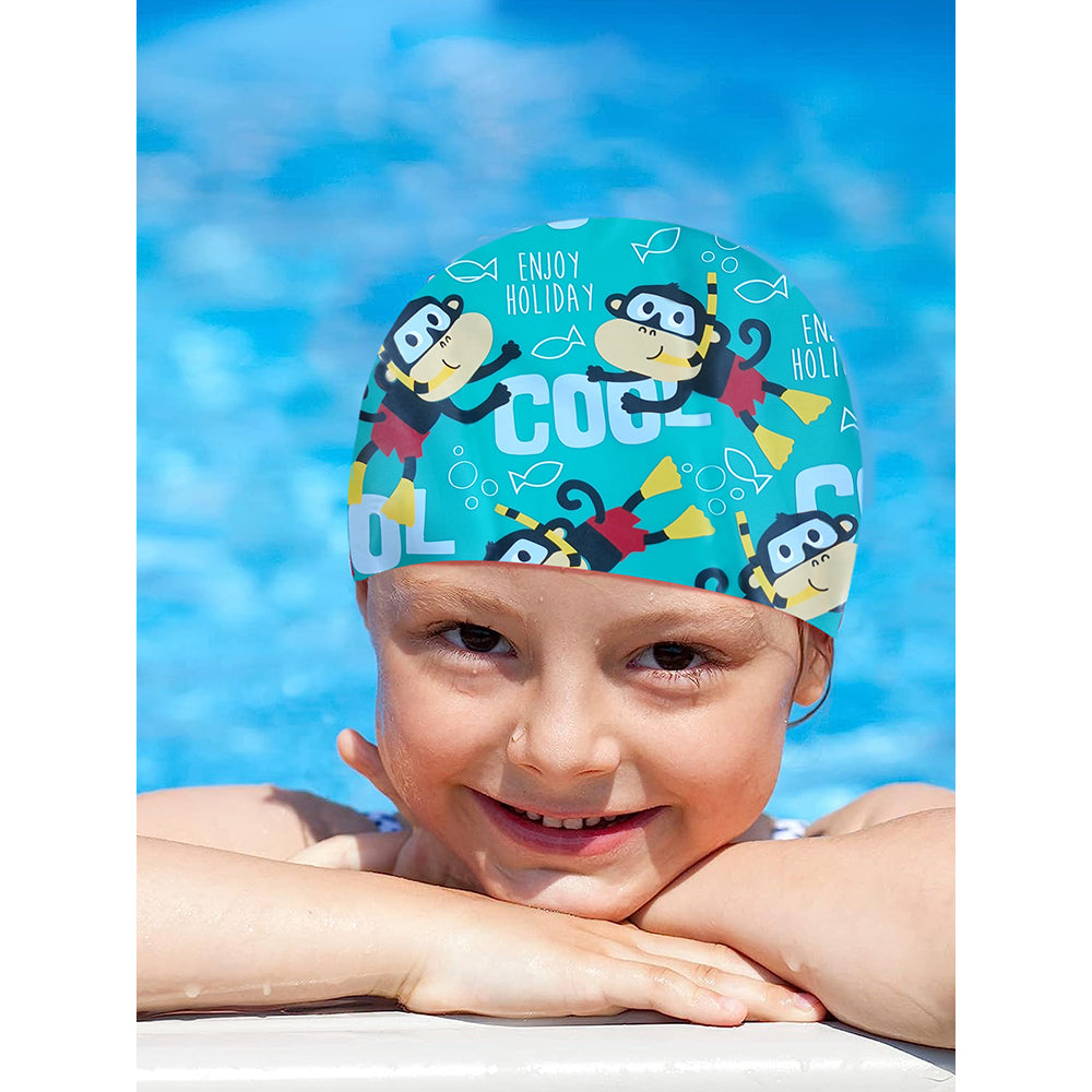 Little Surprise Box Silicone Kids Swimming Cap - LSB-SWCAP-COOLMONKY