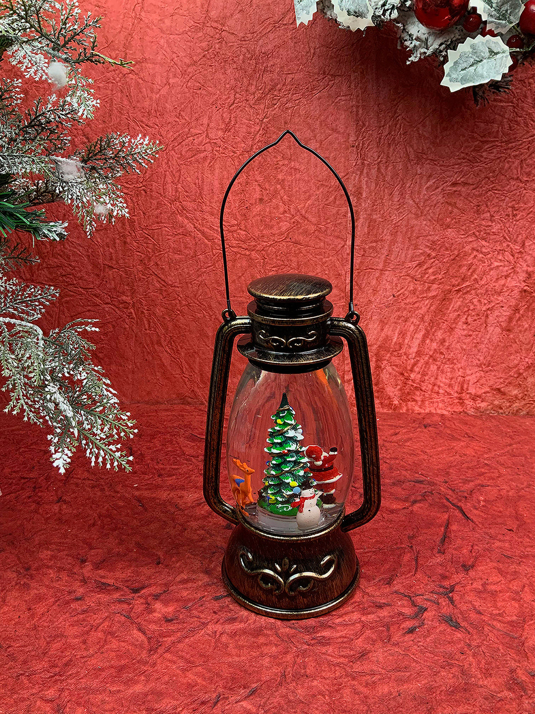 Little Surprise Box Musical Glitter Water Light, Christmas Snow Lantern