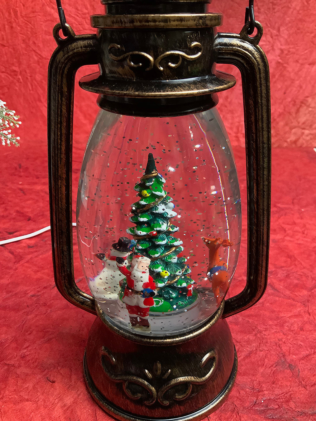 Little Surprise Box Musical Glitter Water Light, Christmas Snow Lantern