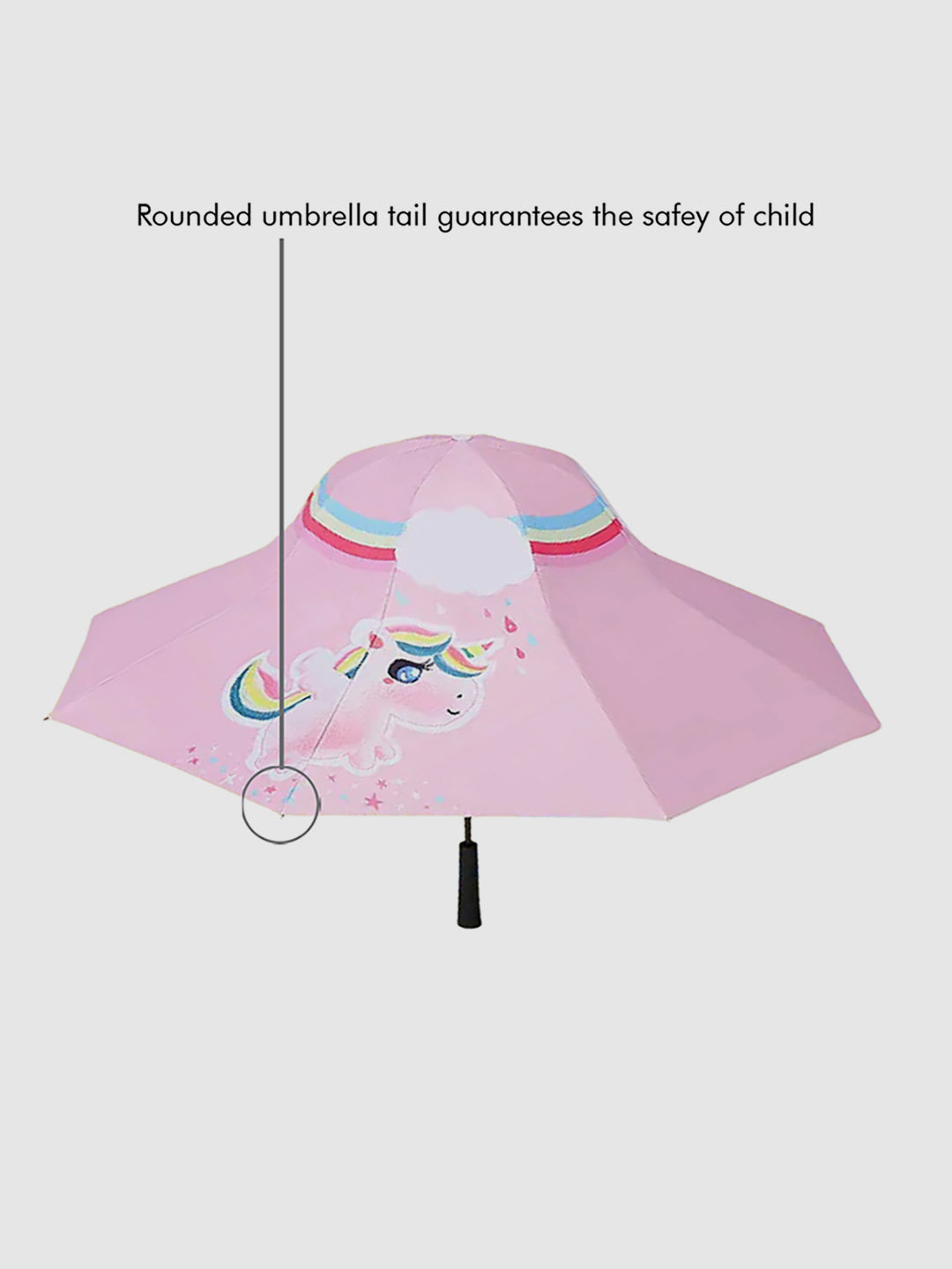 Little Surprise Box Unique Spanish Patio Style Kids Umbrella - LSB-UM-Patio-Rainbowunipink