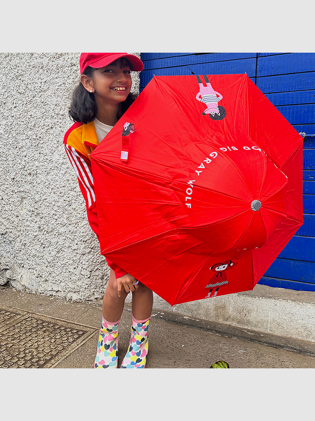 Little Surprise Box Unique Spanish Patio Style Kids Umbrella - LSB-UM-Patio-Ridinghoodred