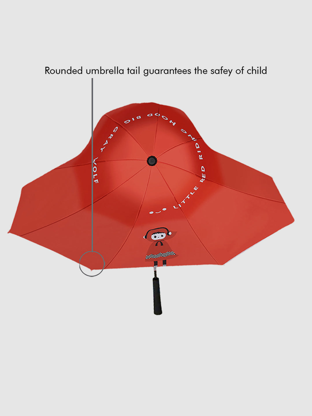 Little Surprise Box Unique Spanish Patio Style Kids Umbrella - LSB-UM-Patio-Ridinghoodred