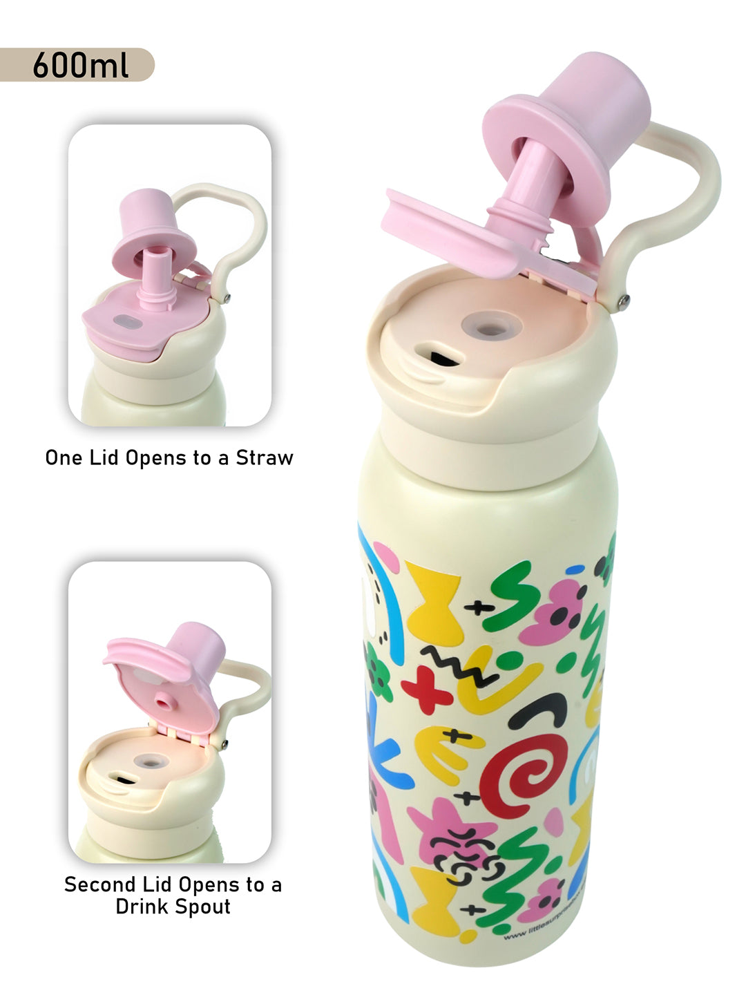 Little Surprise Box  Printed Water Bottle Flask, 600ml