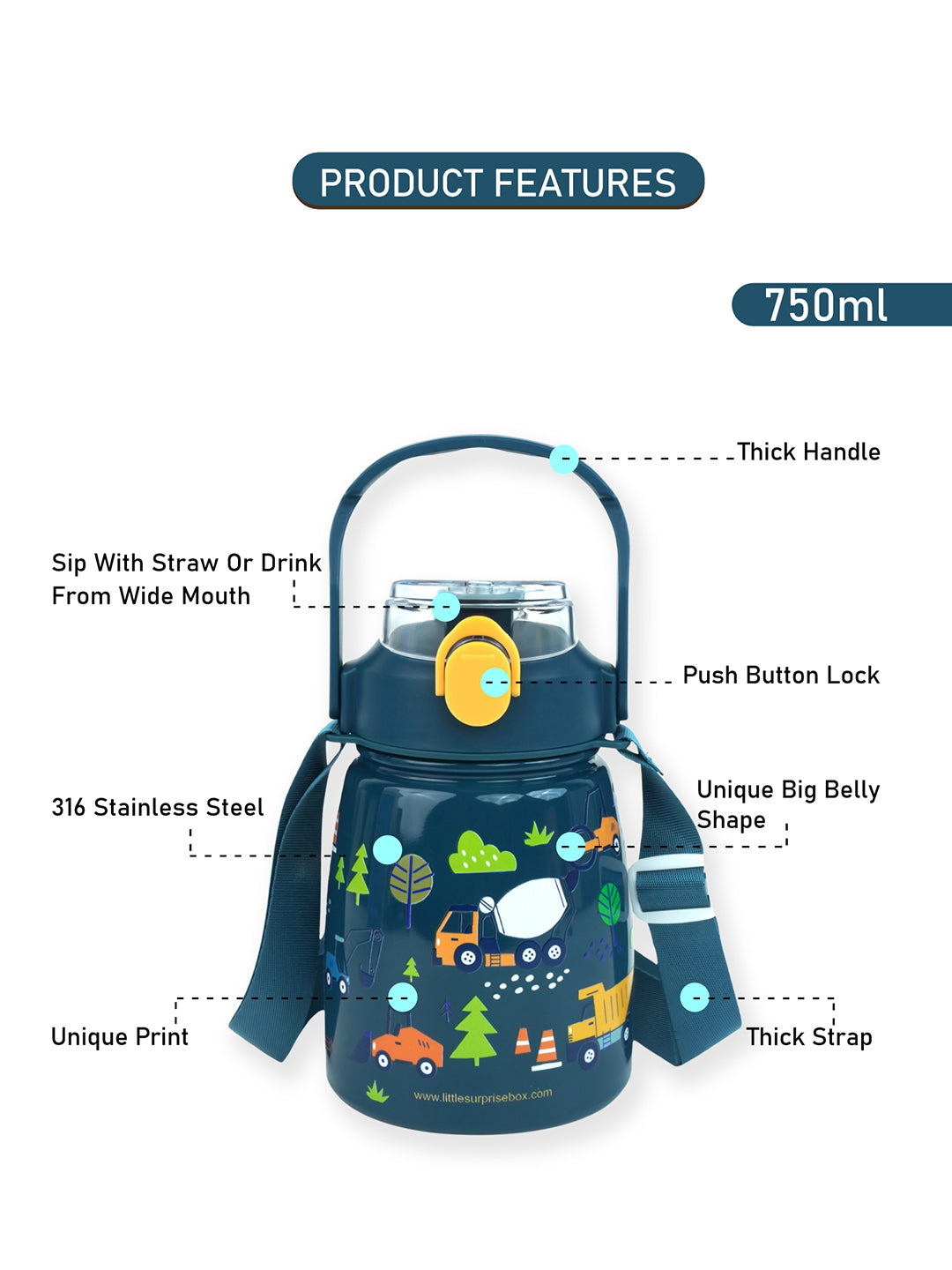 Little Surprise Box, Big Belly Bottle, 900ml