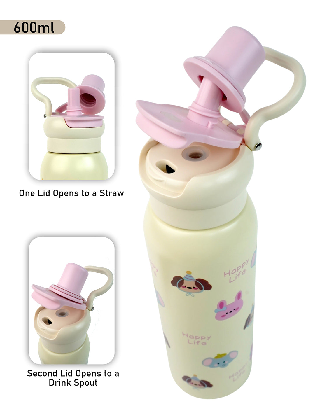 Little Surprise Box  Printed Water Bottle Flask, 600ml