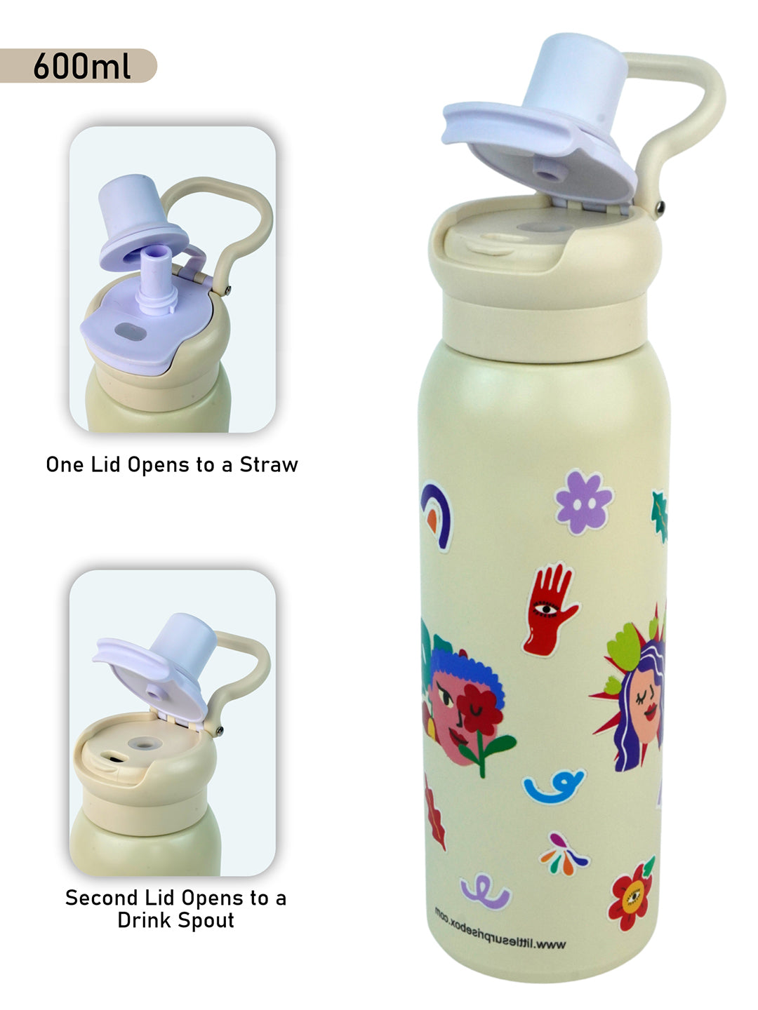 Little Surprise Box  Printed Water Bottle Flask, 600ml