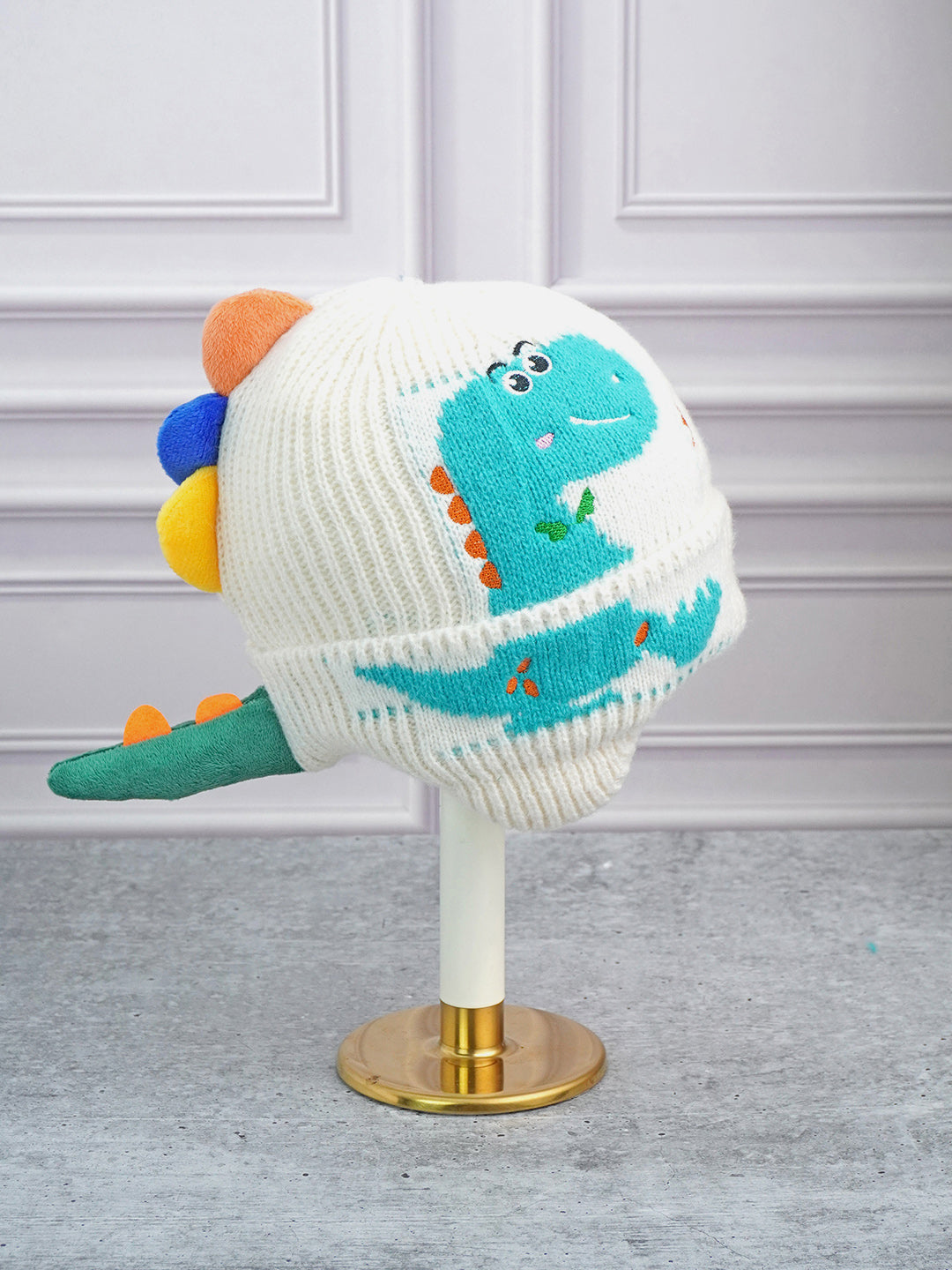 Little Surprise Box 3D Head And Tail Knitten Woolen Winter Cap & Beanie