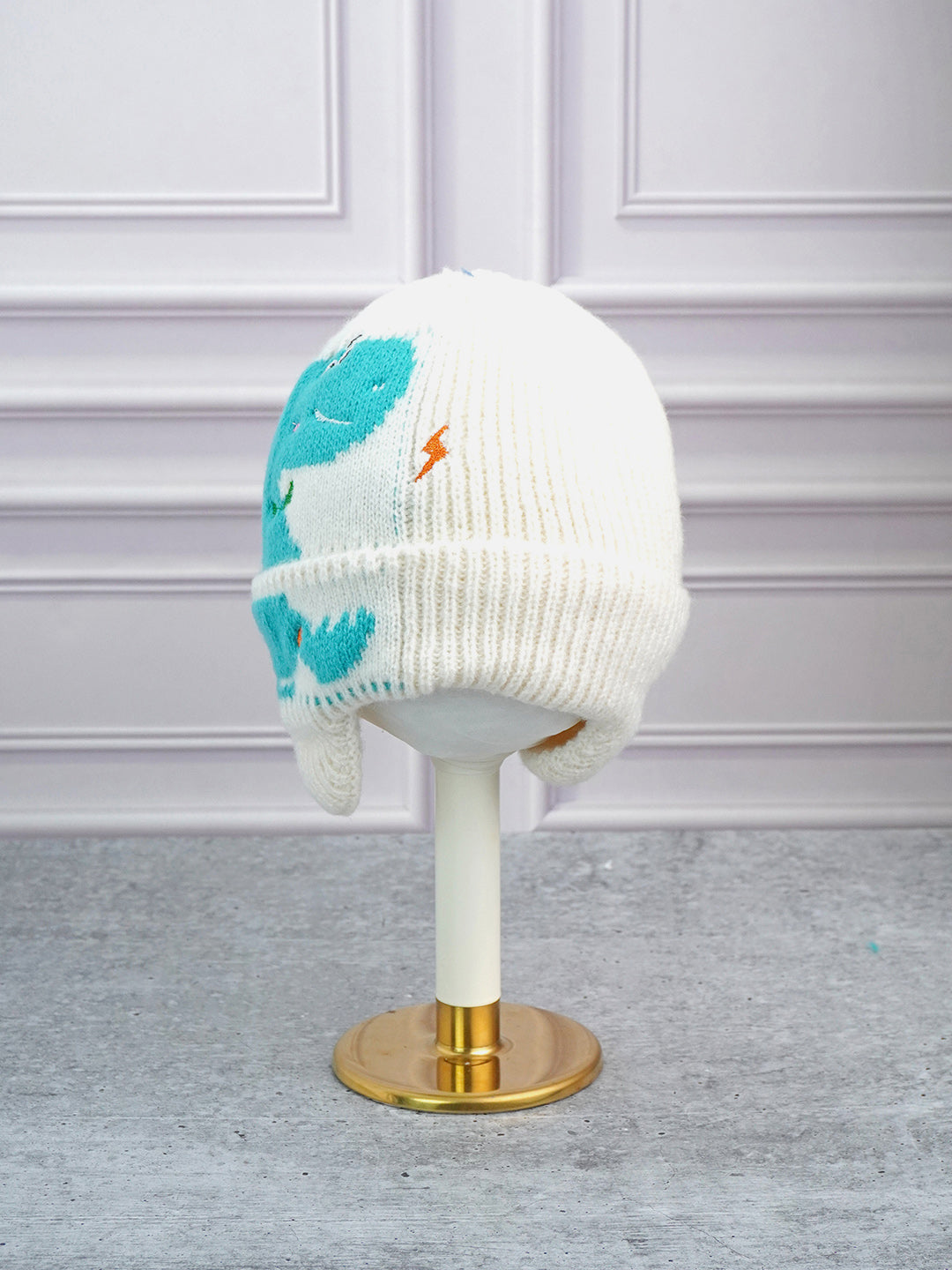 Little Surprise Box 3D Head And Tail Knitten Woolen Winter Cap & Beanie