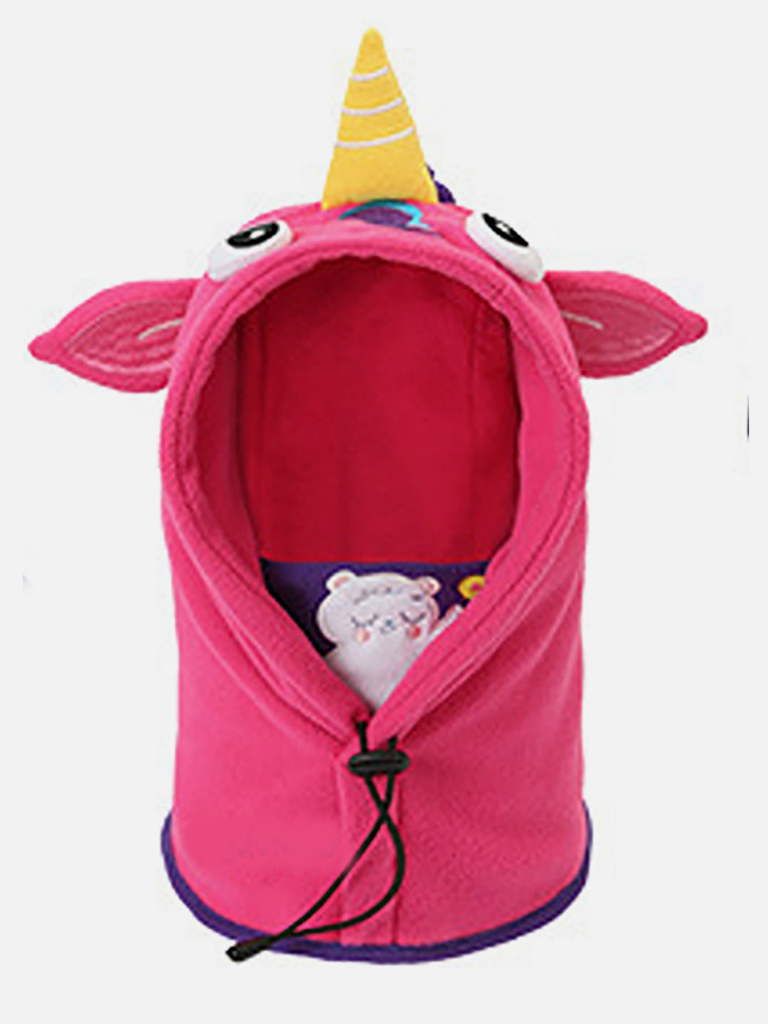 Little Surprise Box Light Pink Uni Fleece Winter Cap covering Mouth, Neck & Head for Minus degree Temperature