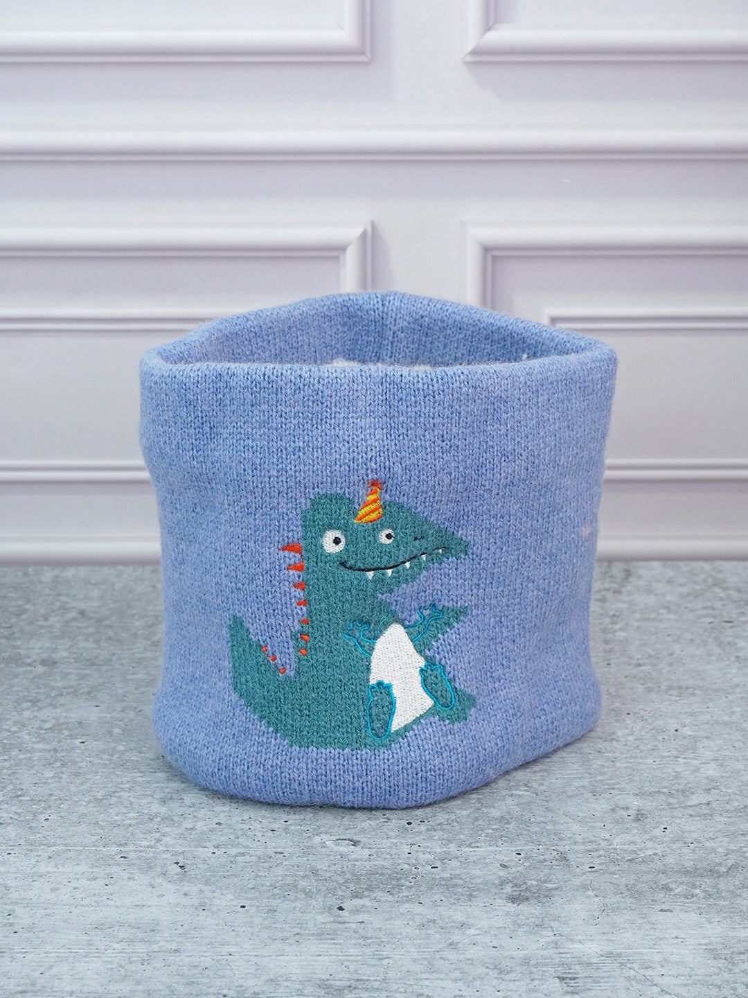 Little Surprise Box 2Pcs Party Dino Themed Beanie Winter Cap Neck Muffler For Kids