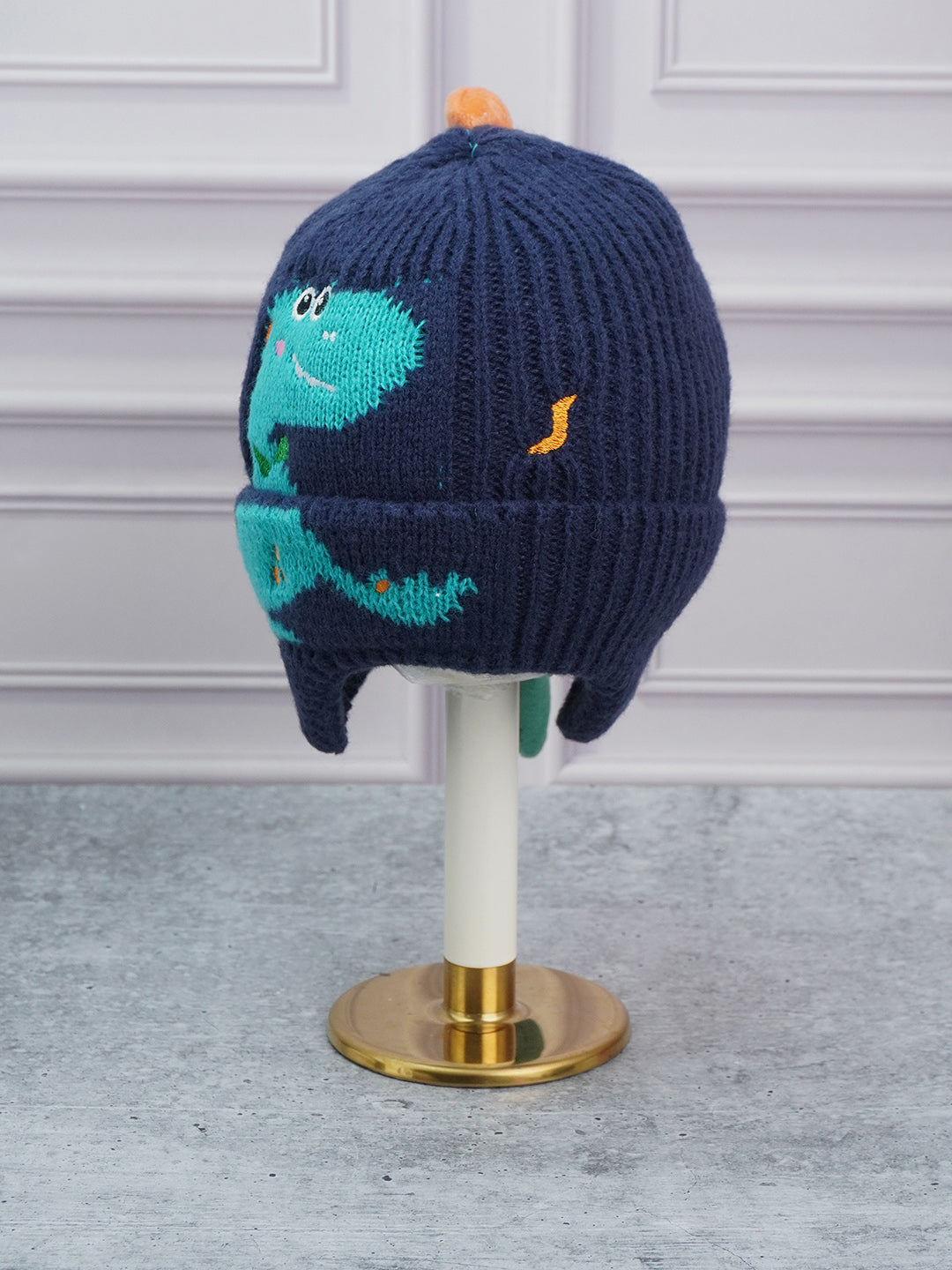 Little Surprise Box 3D Head And Tail Knitten Woolen Winter Cap & Beanie