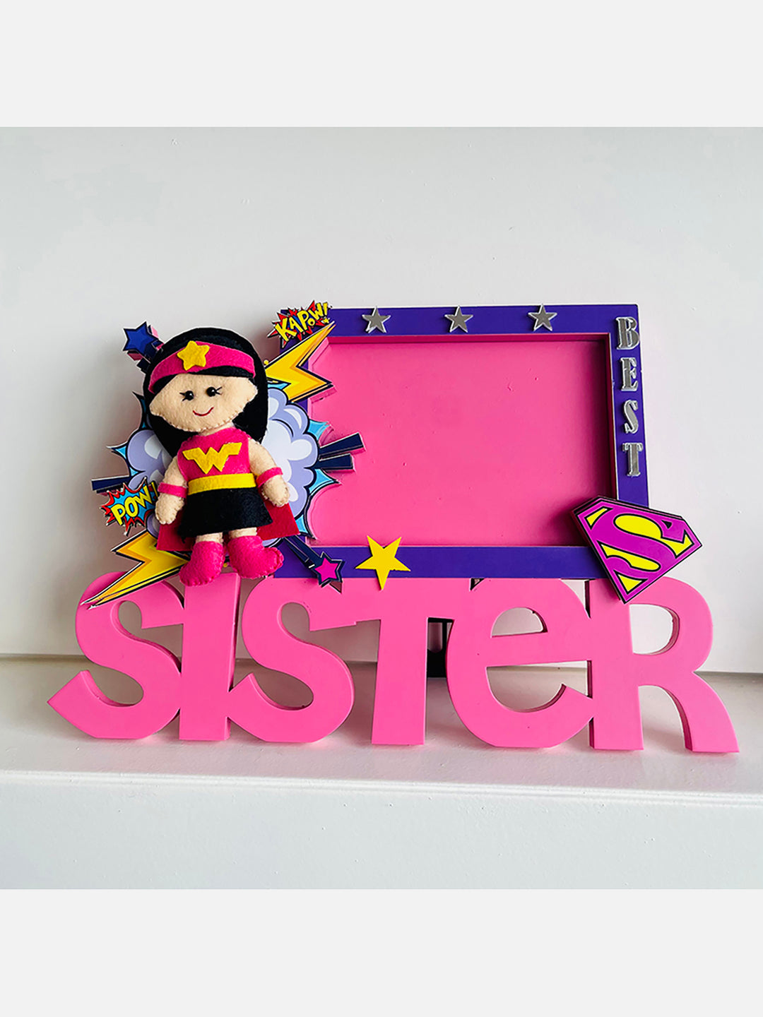 Little Surprise Box Best Sister Table Photo Frame, Gift for Sister