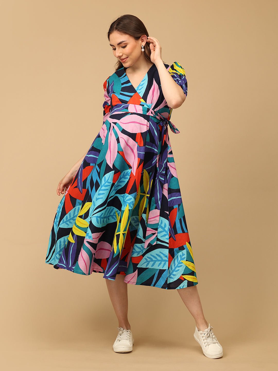 Lumea Maternity and Nursing Wrap Dress - DRS - SK - LUMEA - S