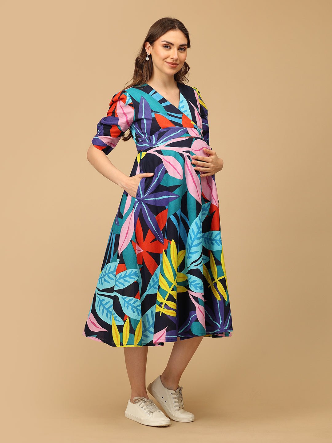 Lumea Maternity and Nursing Wrap Dress - DRS - SK - LUMEA - S