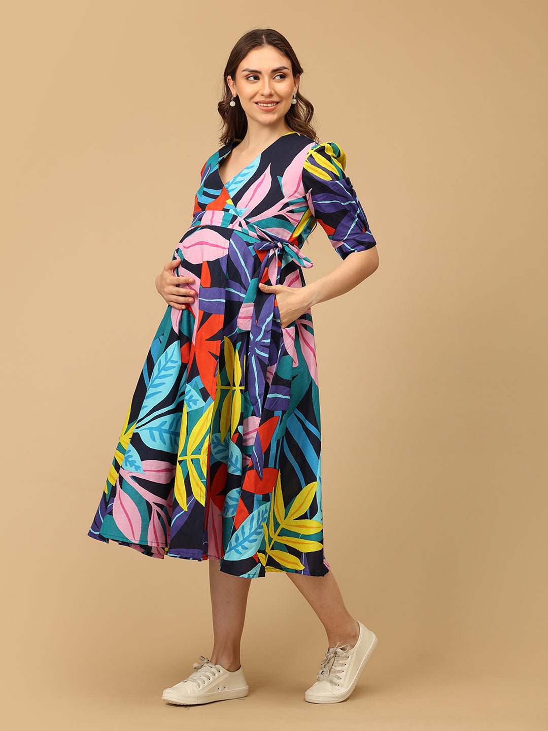 Lumea Maternity and Nursing Wrap Dress - DRS - SK - LUMEA - S
