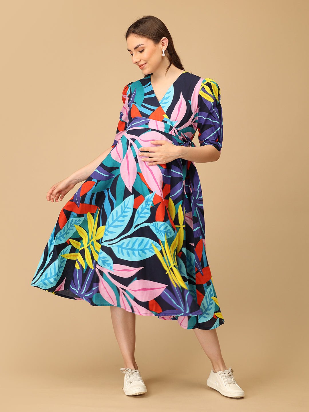 Lumea Maternity and Nursing Wrap Dress - DRS - SK - LUMEA - S