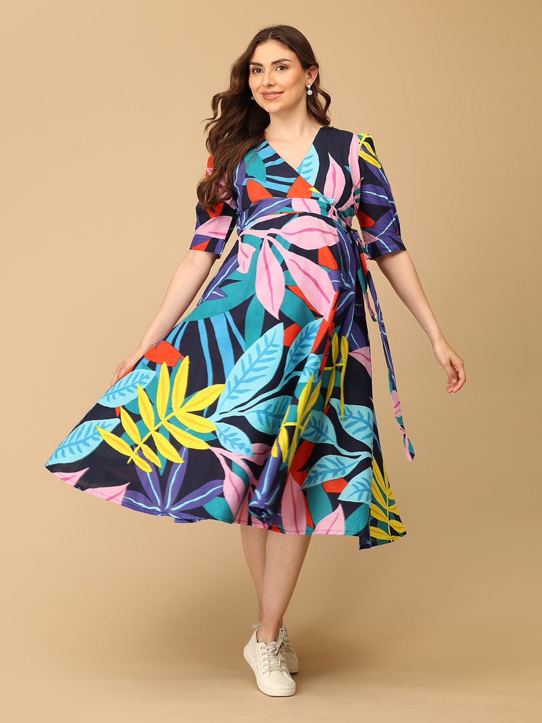 Lumea Maternity and Nursing Wrap Dress - DRS - SK - LUMEA - S