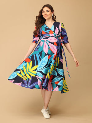 Lumea Maternity and Nursing Wrap Dress - DRS - SK - LUMEA - S