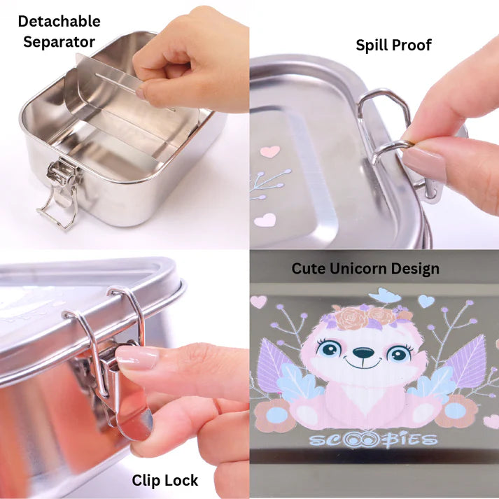 Scoobies Unicorn Good to Go Stainless Steel Lunchbox