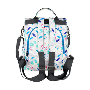 Luxe Fashion Backpack – White & Blue | Lightweight & Water - Resistant - MK11002280