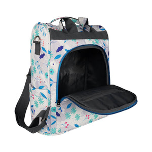 Luxe Fashion Backpack – White & Blue | Lightweight & Water - Resistant - MK11002280