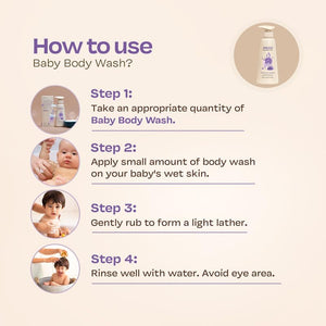Maate Baby Body Wash | With Ayurvedic Herbs Beetroot, Manjistha & Neem extracts | Body Wash for Dry & Sensitive Skin | Natural & Vegan | Tear-free & pH Balanced | Soap Free (400ml (Pack of 2)) - Baby Body Wash