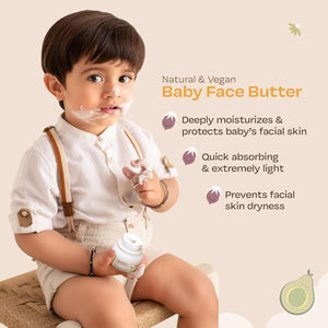 Maate Baby Face Butter 50 gm | Enriched with Shea Butter & Avocado | Soft, Nourished & Supple Facial Skin | Light & Quick Absorbing Lotion | Moisturizing Cream For Face | For Babies & Kids 0m+ - Baby Cream