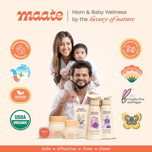 Maate Baby Head to Toe Wash 400 ml | Baby Hair & Body Wash for Bath | Aloe Vera, Almond Oil, Rice Milk & Calendula | Gentle, Soap & Tear Free, pH Balanced Cleanser | For Newborns, Infants & Babies 0m+ - Baby Body Wash