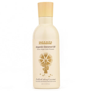 Maate Baby Organic Coconut Oil (200 ml) | Extra Virgin Cold Pressed | Made With Pollachi Dwarf Coconut | for Baby Body Massage & Hair Care | Baby Hair Oil 0-12 Years | Nourishes & Moisturise - Coconut Oil