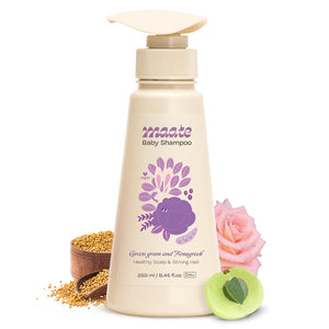 Maate Baby Shampoo (250 ml) | Deep Cleanses, Nourishes Scalp & Hair | With Ayurvedic Herbs like Shikakai & Amla | Baby Shampoo For Kids 0-12 Years | Baby Hair Shampoo | Tear Free & Chemical Free - Baby Shampoo