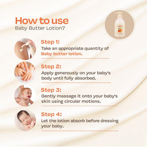 Maate Body Butter Lotion (300ml) | Enriched with Pure Kokum Butter & Sweet Flag Extract | Gentle Cream for Face, Skin & Body | Moisturizing Lotion for Kids 0–12 Years | Body Moisturizer - Baby lotion