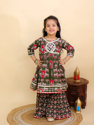 Madhu Mala Anarkali Kurta Sharara Set - KES - SC - MDUMG - 0 - 6