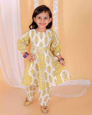 Madhupeela Girls Floral Print Anarkali Kurta Set - KES-SC-MDPF-0-6