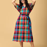 Madras Medley Checkered Women's Dress - WDRS - SK - MDRS - S