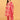 Model wearing Magenta Atelier Maternity and Nursing Kurta Set With Dupatta featuring red and mustard ikat print with matching dupatta.