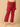 Side view of maternity pajama pants in magenta with adjustable waistband from The Mom Store.