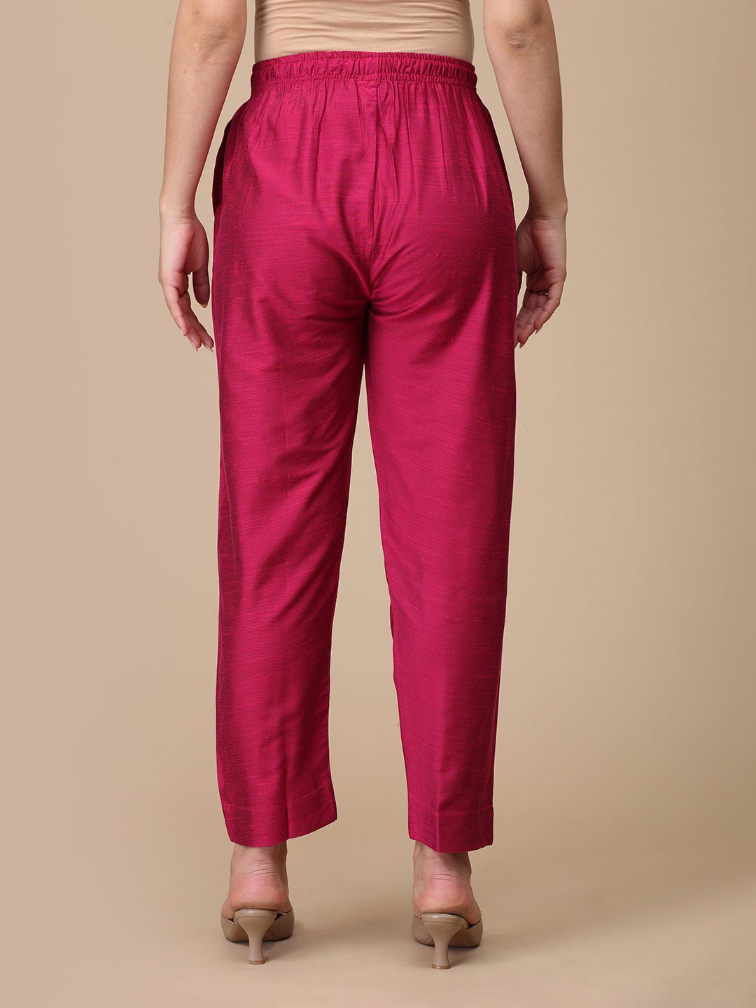 Magenta Haze Embroidered Maternity Silk Kurta Set with Nursing - S Maternity Ethnic Set