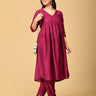 Magentastic Maternity And Nursing Silk Kurta Set