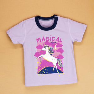 Magical Unicorn soft Cotton Joggers Nightsuit set for Kids - 2 - 3 Years Nightsuits