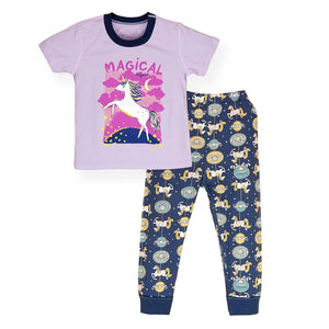 Magical Unicorn soft Cotton Joggers Nightsuit set for Kids - 2 - 3 Years Nightsuits