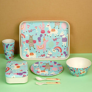 Magical Unicorn Theme 7 pcs Eco friendly Bamboo Fibre Meal set - 