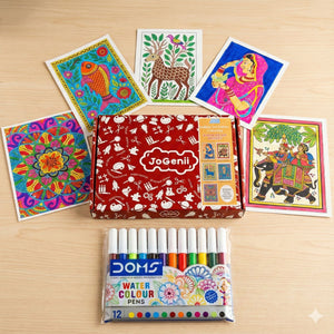 JoGenii Indian Art Forms Poster Coloring Kit - The Mom Store