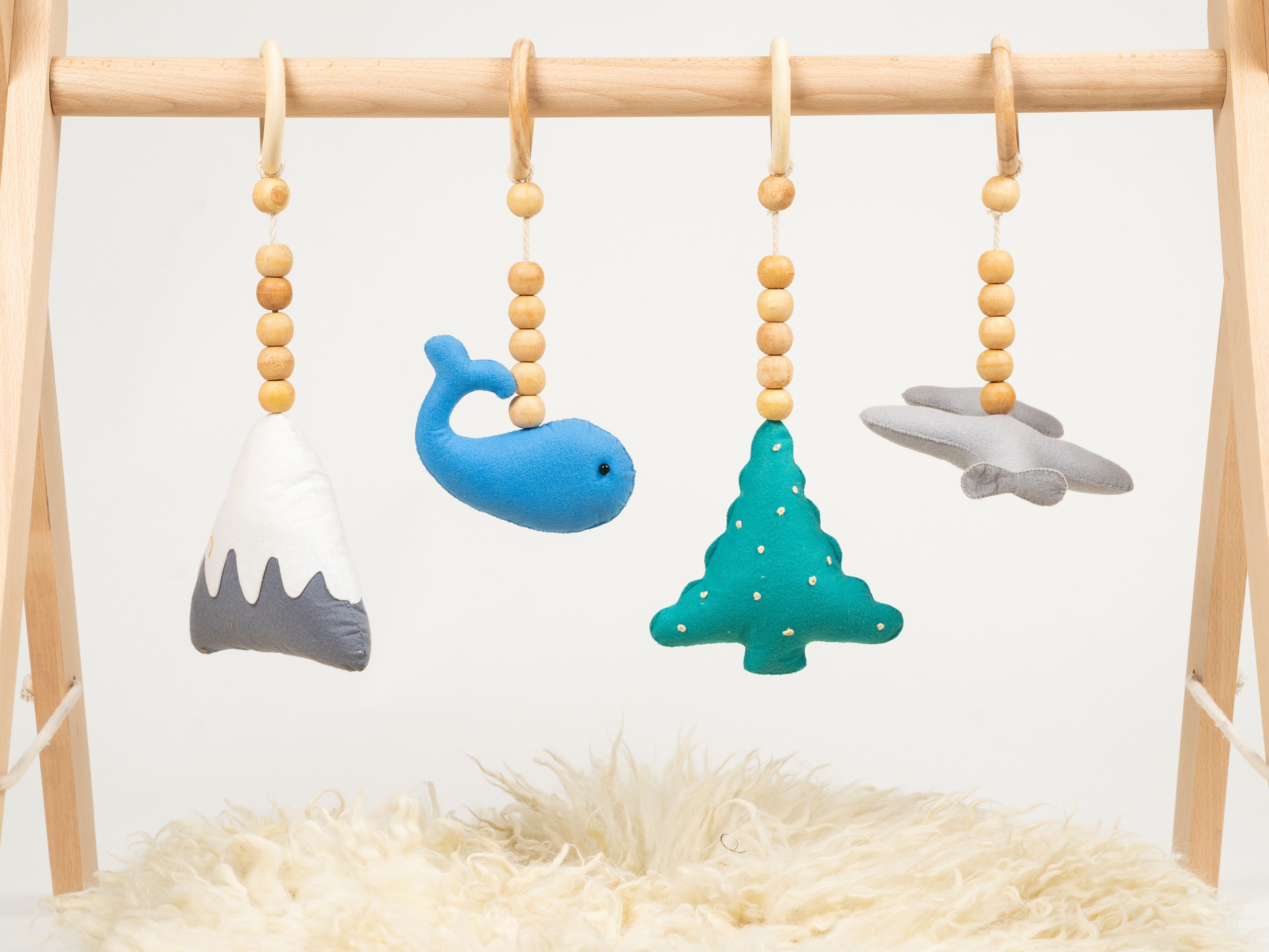 Rocking Potato Felt Terrain -2 Themed Hanging Toys – Baby Toy Accessories