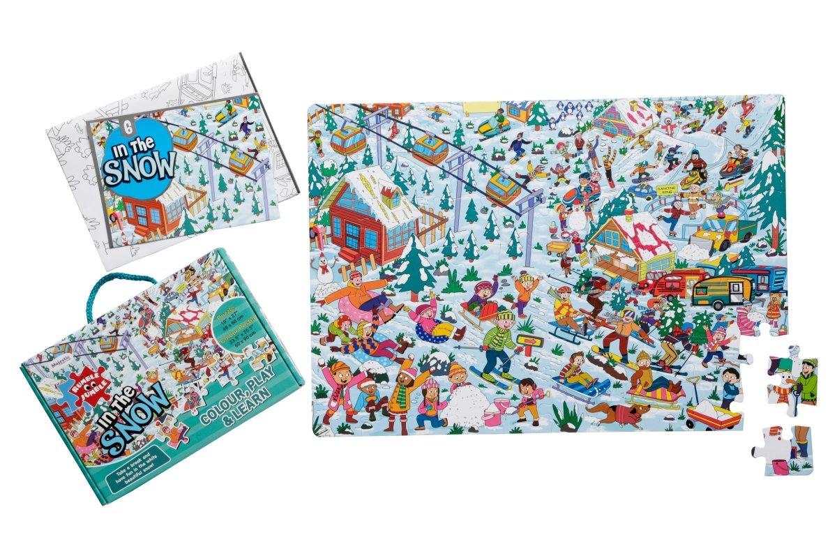 Majestic Book Club In The Snow Fun and Educational Floor Puzzle - 3598239