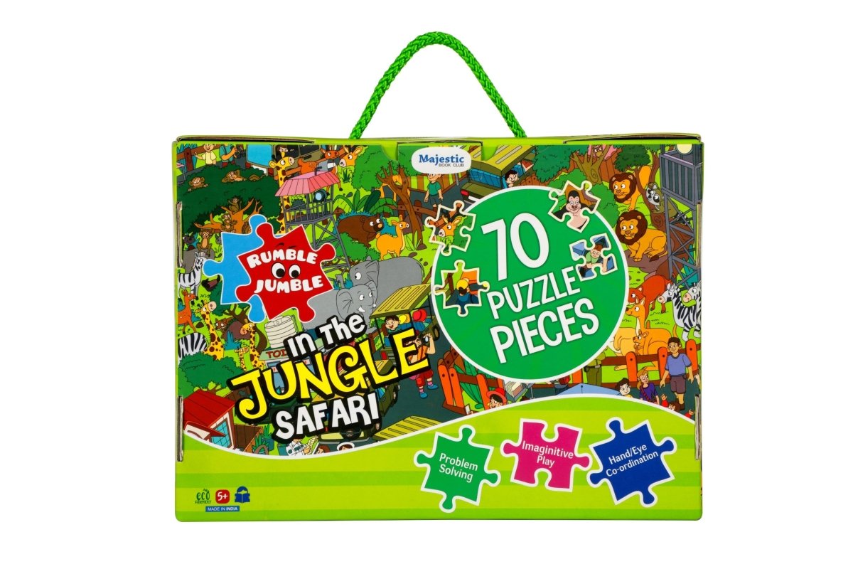 Majestic Book Club Jungle Safari Fun and Educational Floor Puzzle  - 3598241