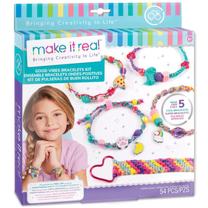 Make It Real Good Vibes Bracelet Kit|Create 5 Unique Cord Charm Bracelets - 1316