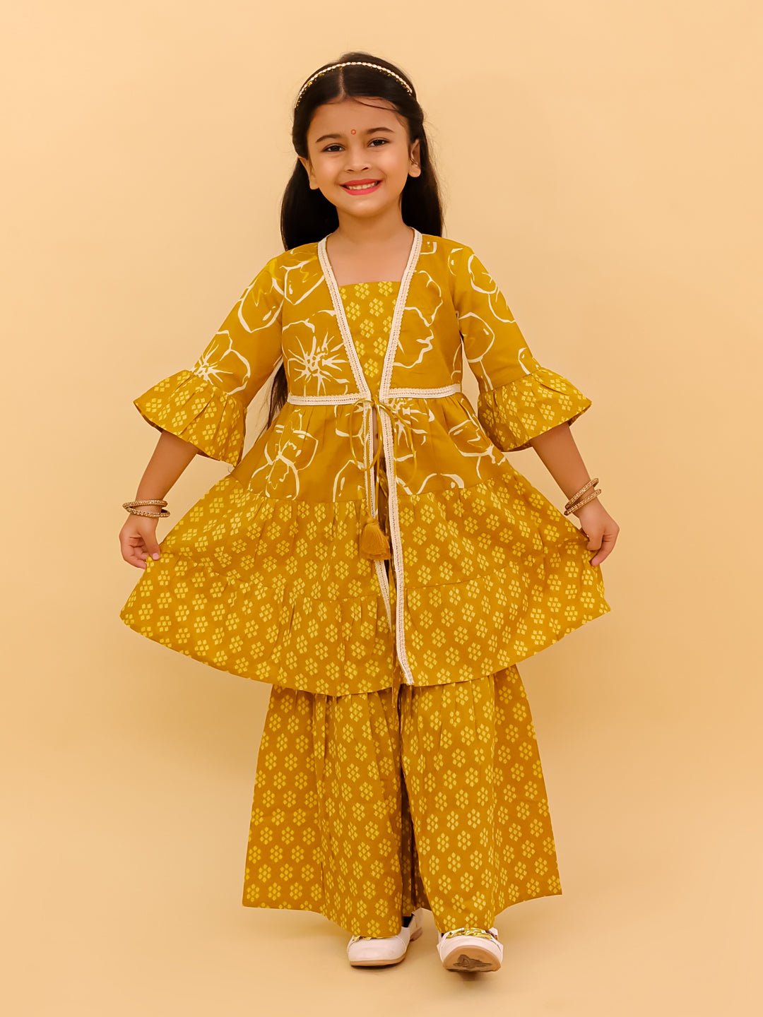 Mango Sorbet Girls Anarkali Sharara Set - KES - RA - LIMFR - 0 - 6