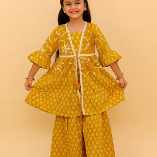 Mango Sorbet Girls Anarkali Sharara Set - KES - RA - LIMFR - 0 - 6