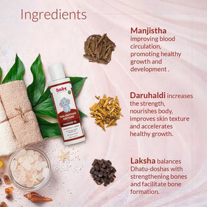 Manjishthadi Abhyang Massage Oil | Ayurvedic Baby Body Massage Oil | 0 - 3 Years - Baby Oil